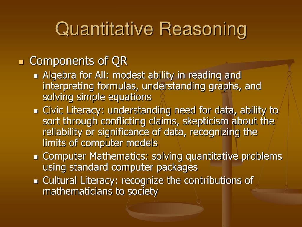 what is quantitative reasoning and representation