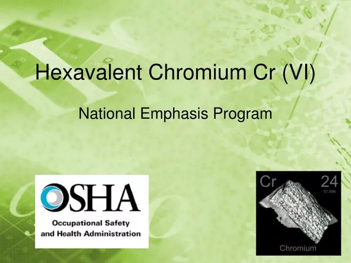 PPT Hexavalent Chromium Cr (VI) PowerPoint Presentation, free