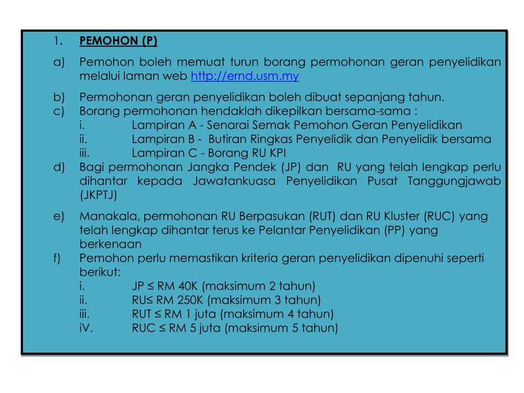 Ppt Usm Way Forward New Ru Grant Funding Powerpoint Presentation Free Download Id 6593355