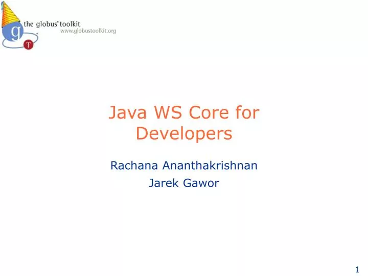java ws core for developers n.