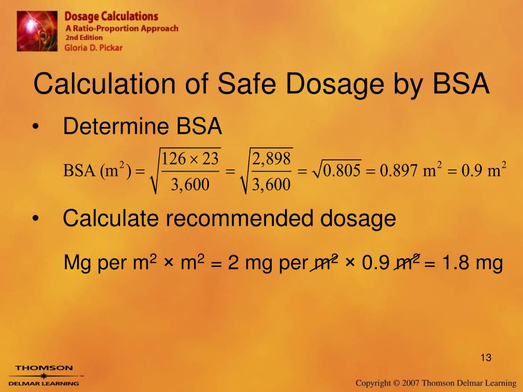 PPT - Body Surface Area and Advanced Pediatric Calculations PowerPoint  Presentation - ID:6593834