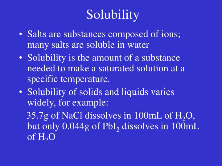 Formation of a precipitate example