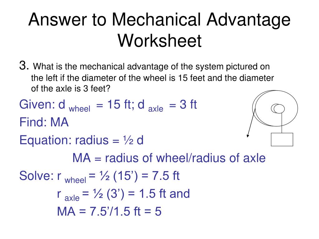 Mechanical Advantage Worksheet Answers Pdf