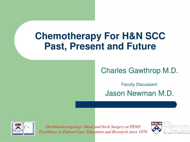 chemotherapy for h n scc past present and future n.