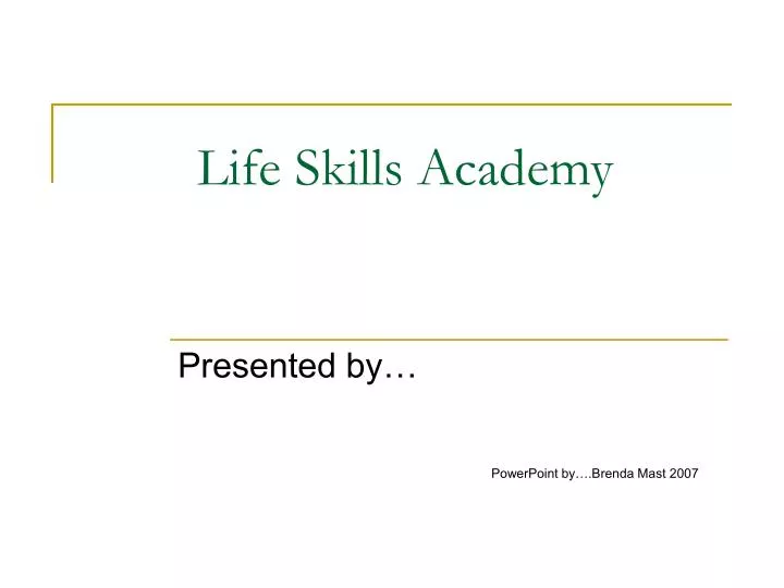 life skills academy n.