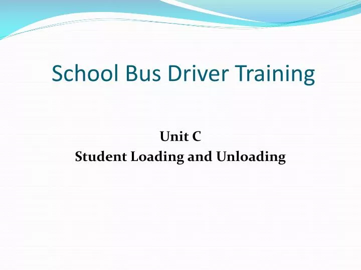 school bus driver training n.
