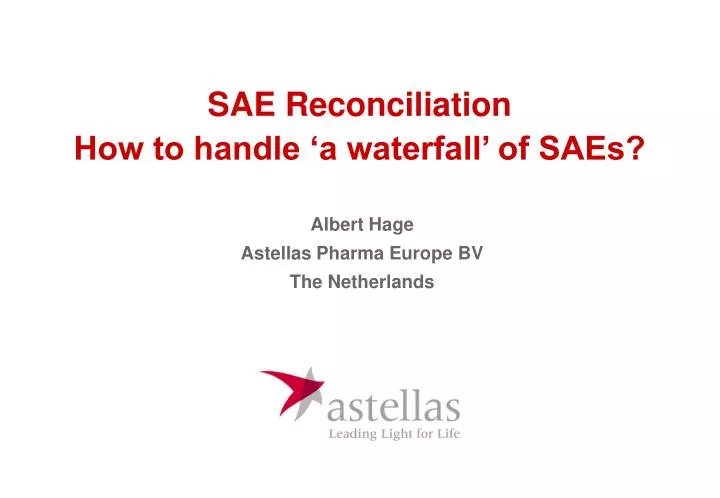 sae reconciliation how to handle a waterfall of saes n.