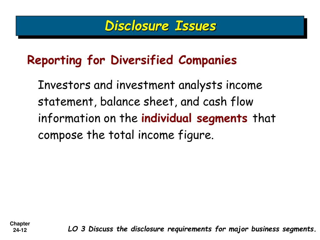 financial disclosure thesis