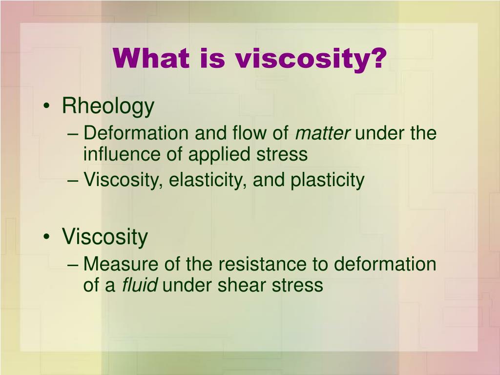 PPT Viscosity PowerPoint Presentation, free download ID6596879