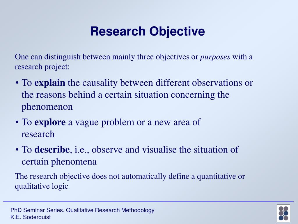 example of research objectives in qualitative research