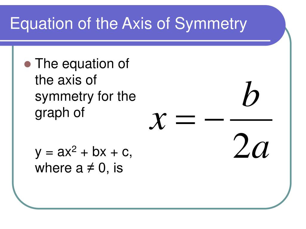 Parabola Axis Of Symmetry Formula - vrogue.co