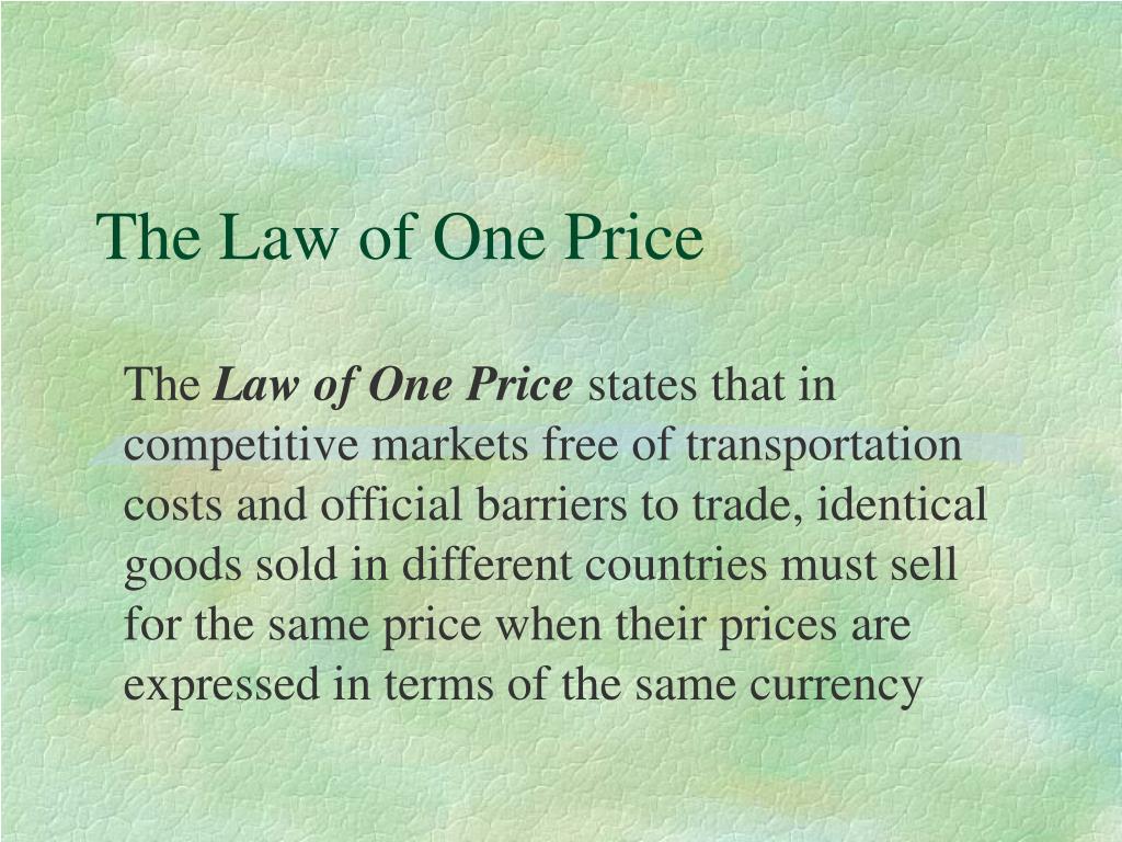 law of one price and ppp