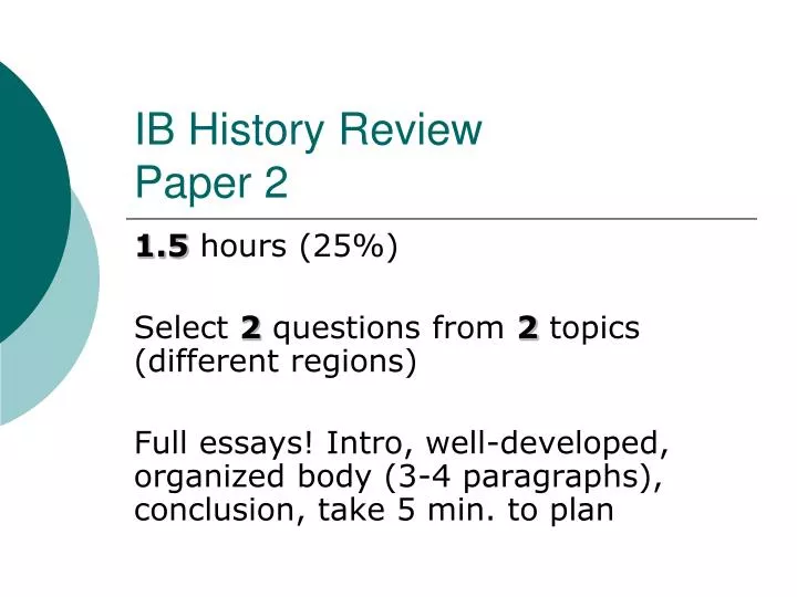 ib history paper 2 essay prompts