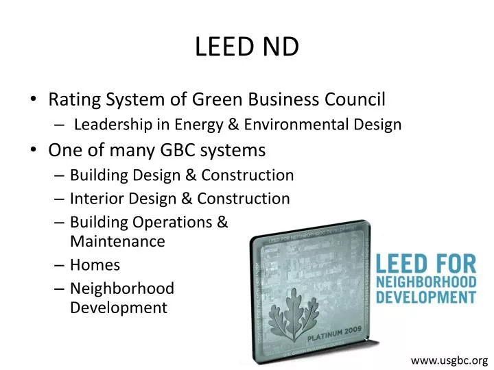 Ppt Leed Nd Powerpoint Presentation Free Download Id