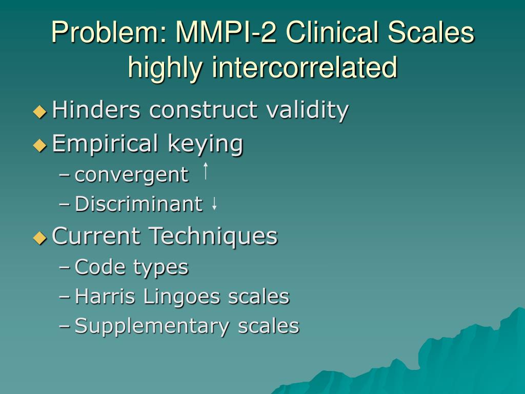 PPT - MMPI-2 Restructured Clinical Scales (RC) Scales PowerPoint  Presentation - ID:6598151
