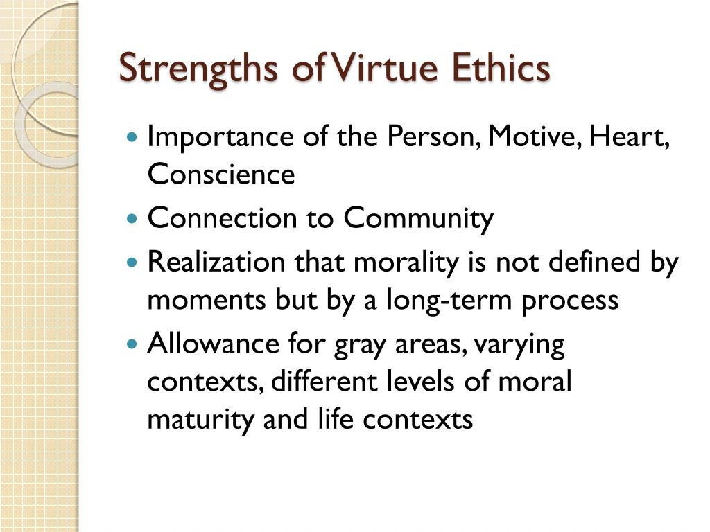 strengths and weaknesses of virtue ethics essay