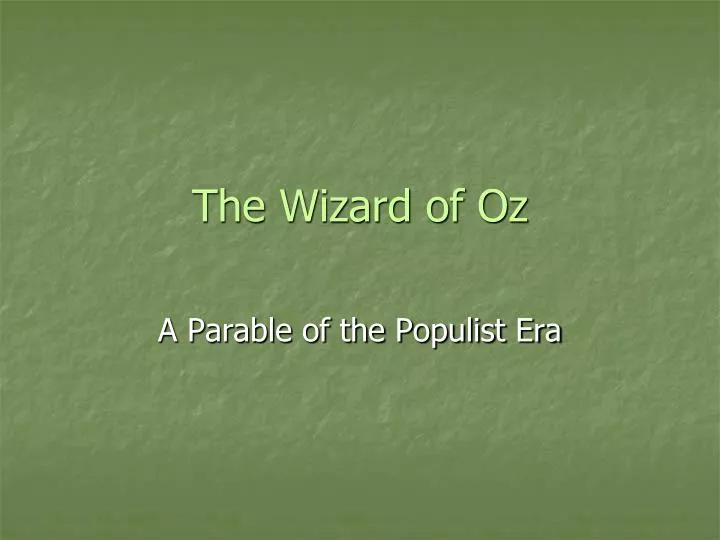 Wizard Of Oz Presentation