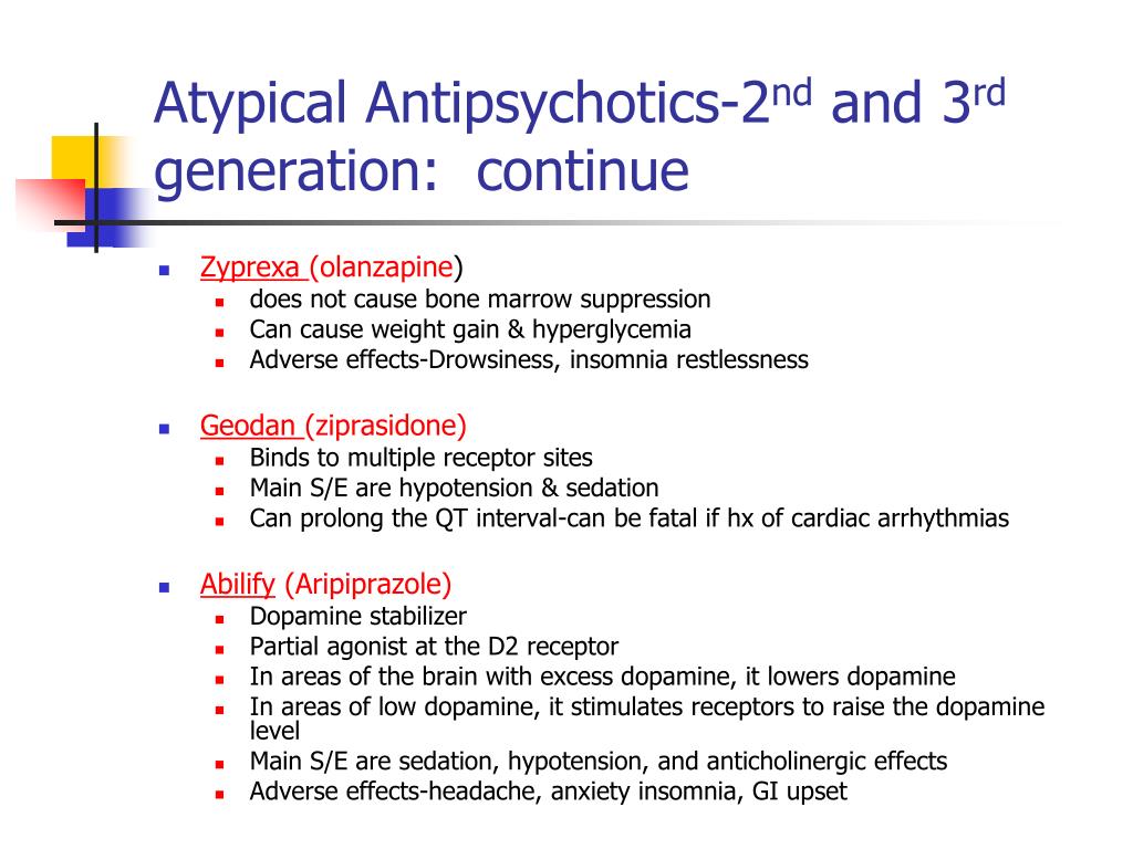 is zyprexa a second generation antipsychotic