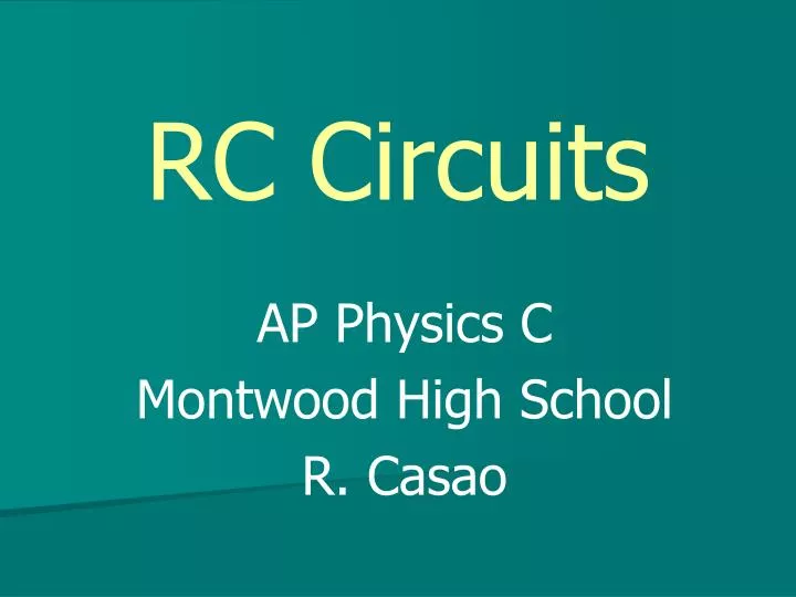 rc circuits n.