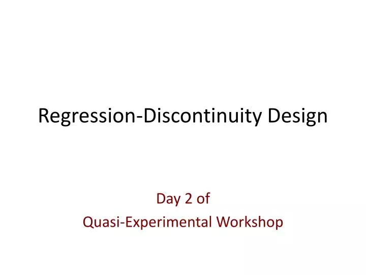 regression discontinuity design n.