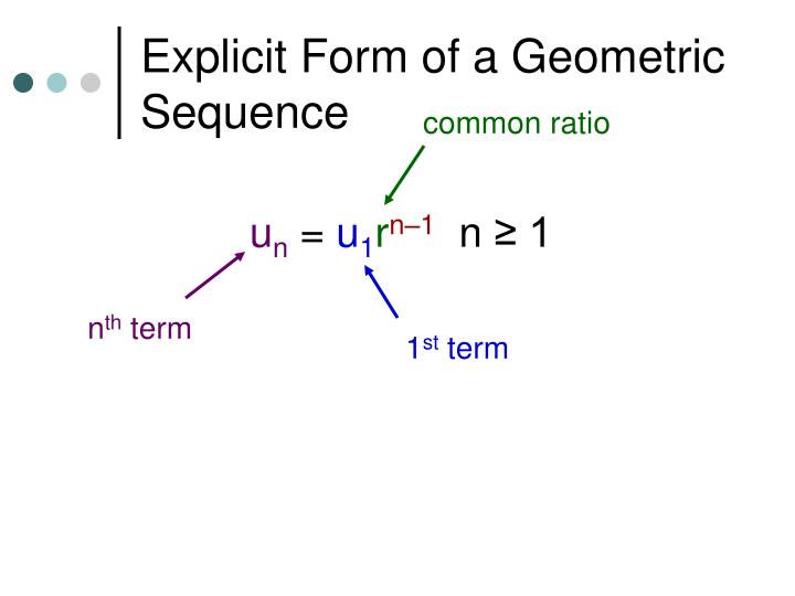 recursive formula for geometric sequence