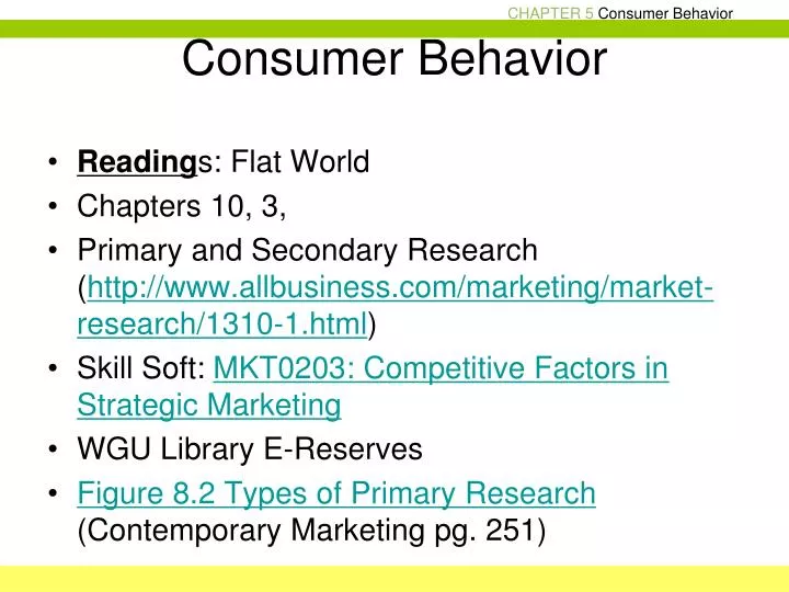 market research consumer behaviour