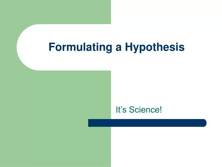 formulating hypothesis worksheet