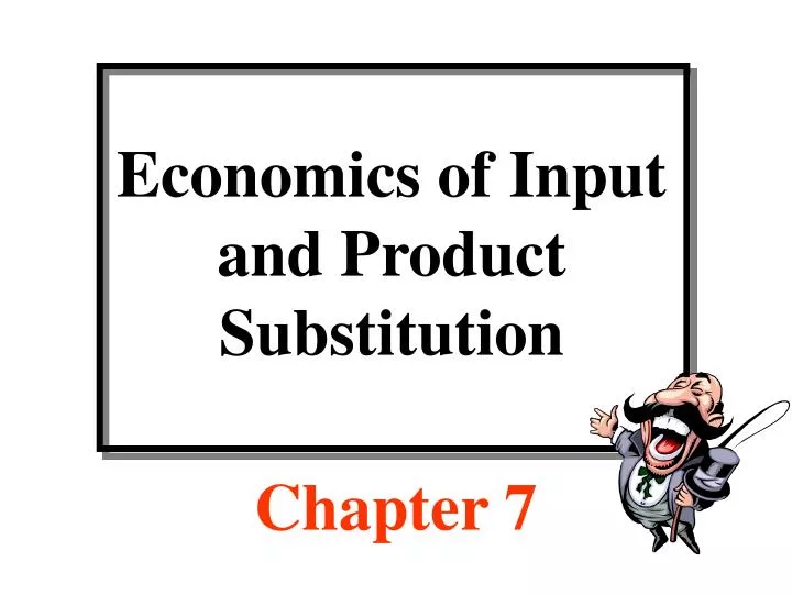 economics of input and product substitution n.