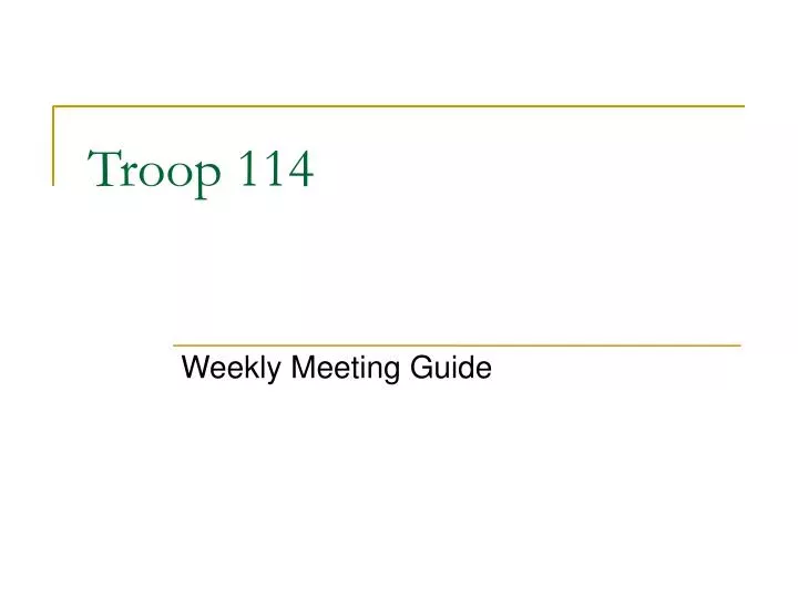 weekly meeting guide n.