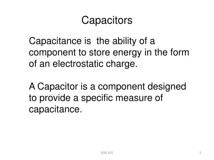 PPT - Capacitors PowerPoint Presentation, free download - ID:6601597