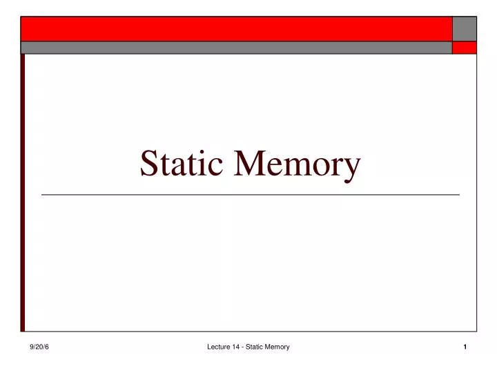 static memory n.