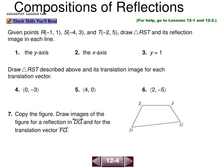 PPT Compositions Of Reflections PowerPoint Presentation