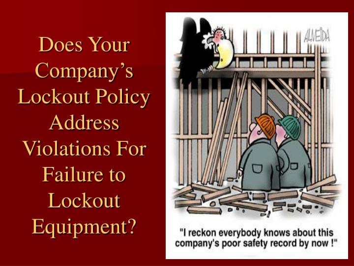 PPT The Control of Hazardous Energy (Lockout/ Tagout) 1910.147