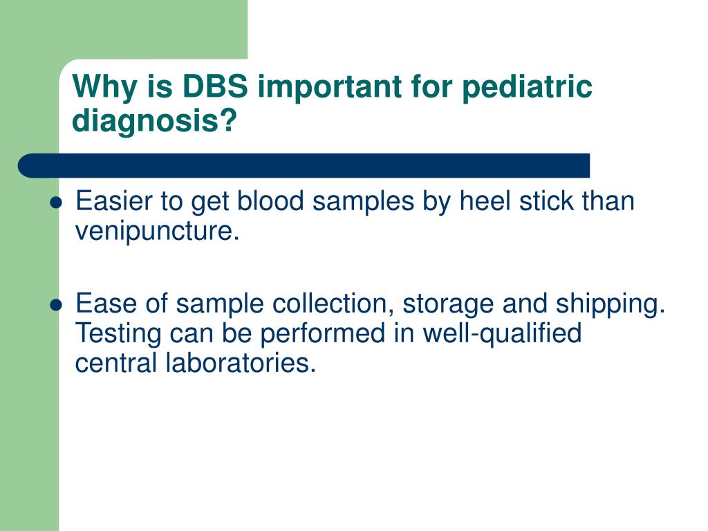 PPT - Pediatric Diagnosis of HIV-1 Infection Using Dried Blood Spots ...
