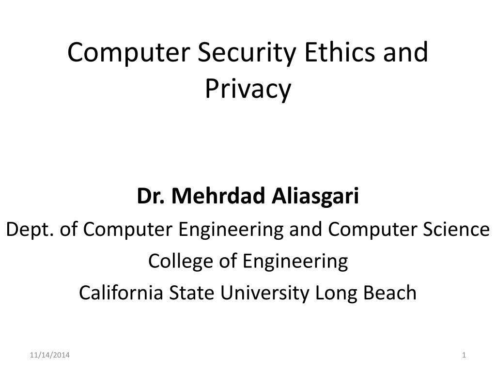privacy in computer ethics