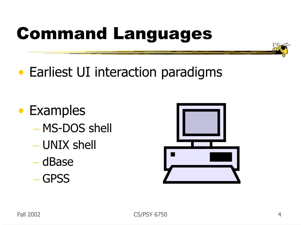 PPT - Dialog Design 1 Command languages and WIMP PowerPoint ...