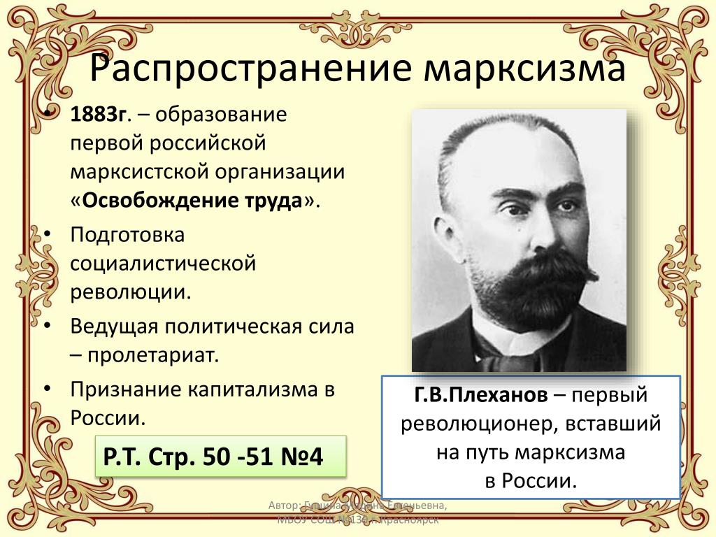 История русского марксизма