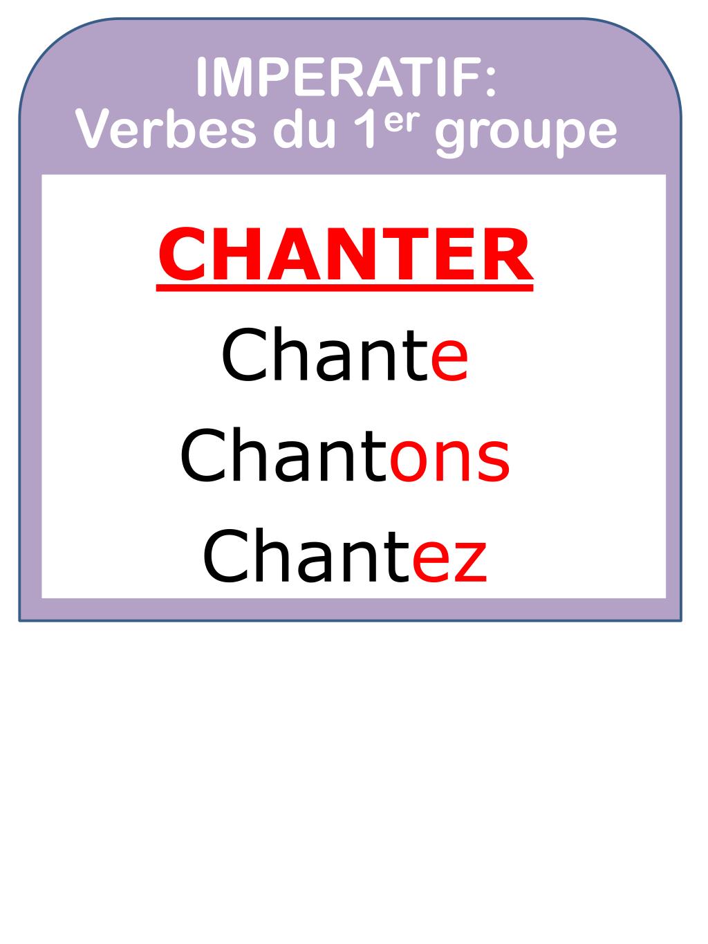 Impératif Des Verbes Du 1er Groupe PPT - IMPERATIF: Verbes du 1 er groupe PowerPoint Presentation, free download - ID:6606695