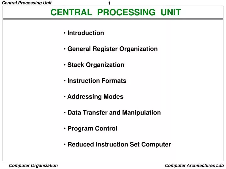 PPT - CENTRAL PROCESSING UNIT PowerPoint Presentation, free download ...