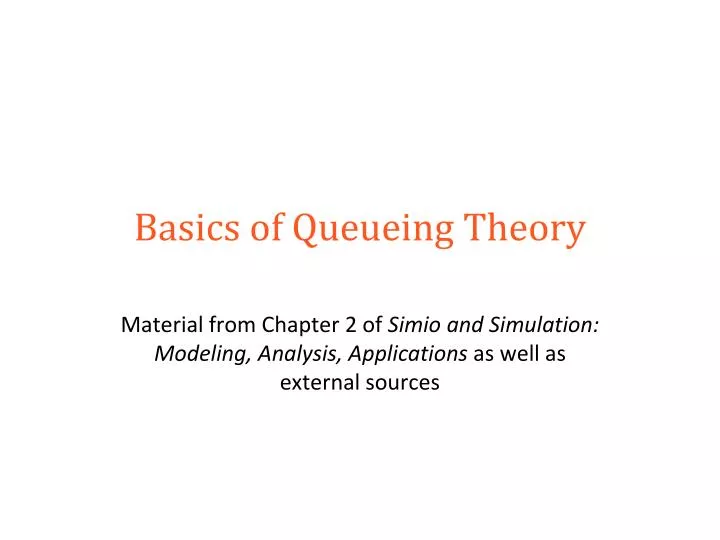 characteristics of queuing theory