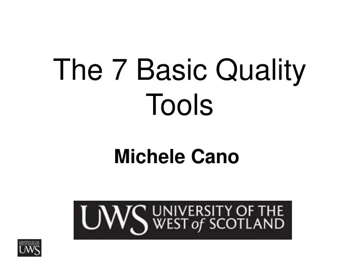 the 7 basic quality tools n.