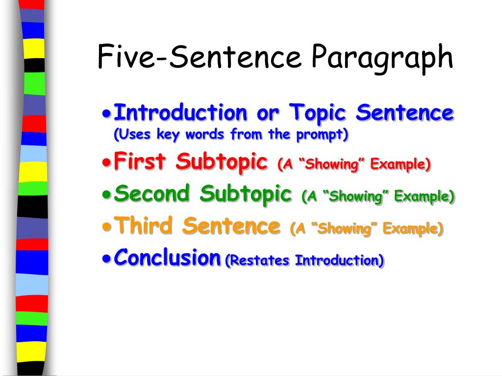 5 sentences essay example brainly