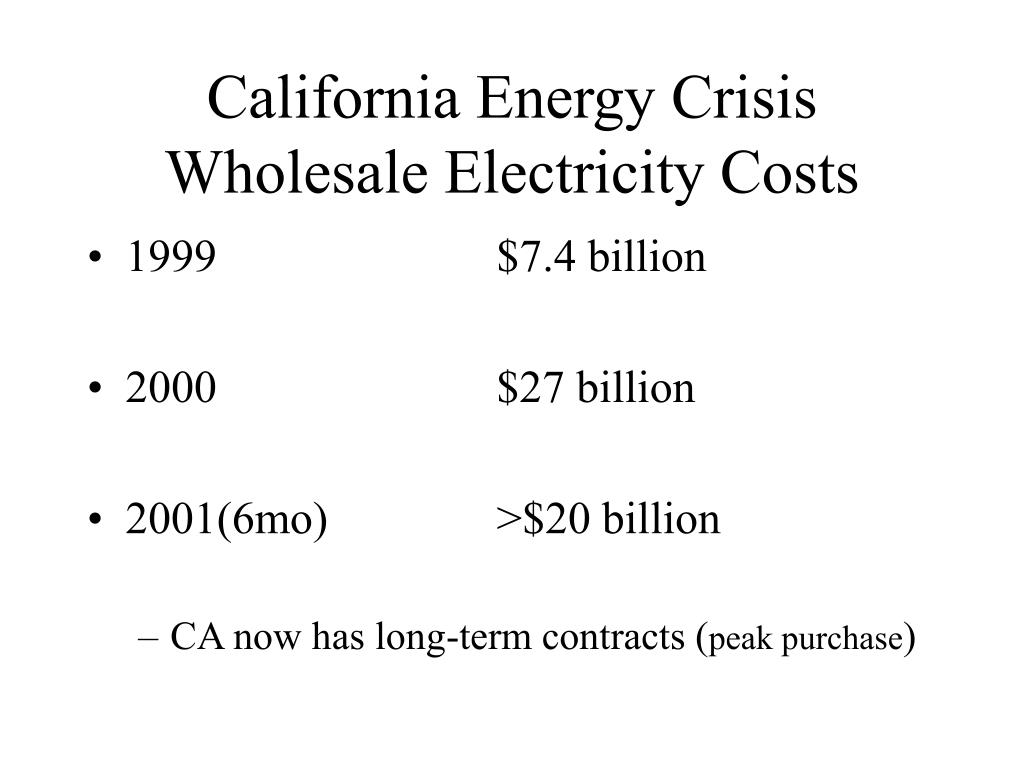 PPT Electricity Deregulation and the California Energy Crisis