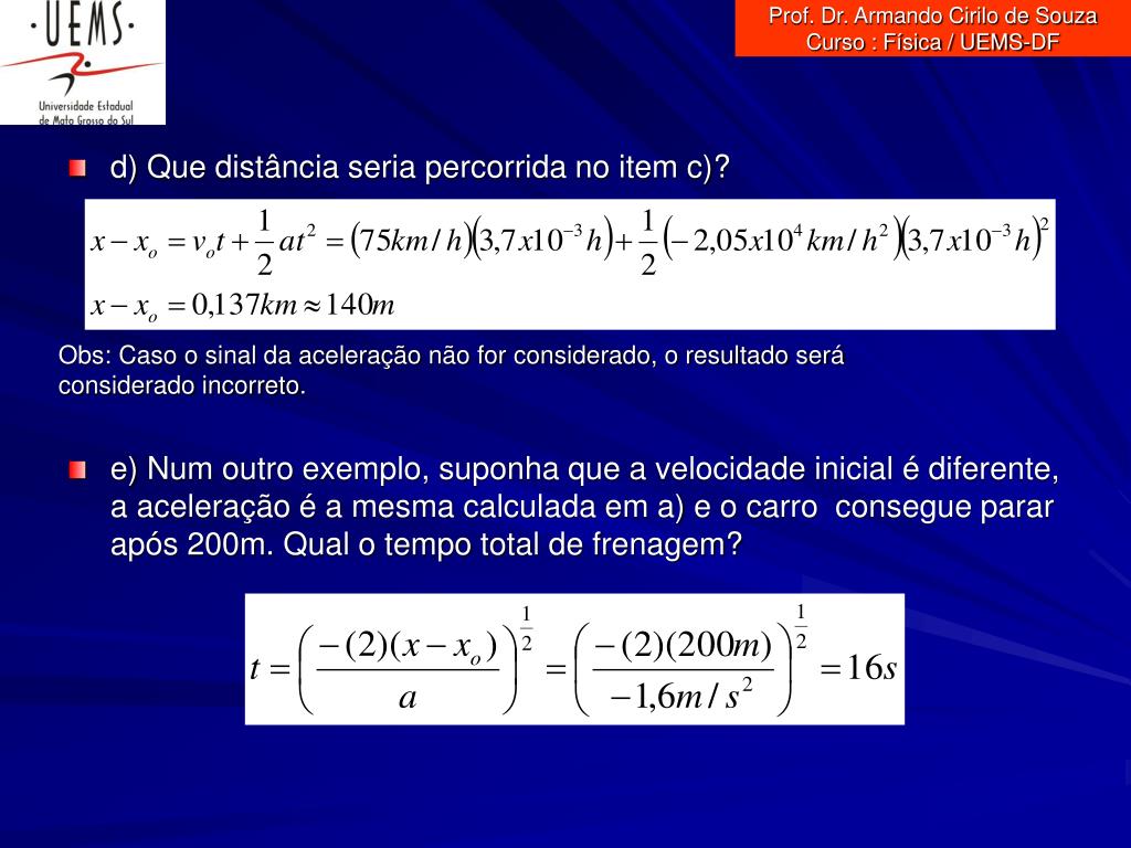 PPT - Prof. Dr. Armando Cirilo de Souza Curso : Física / UEMS-DF