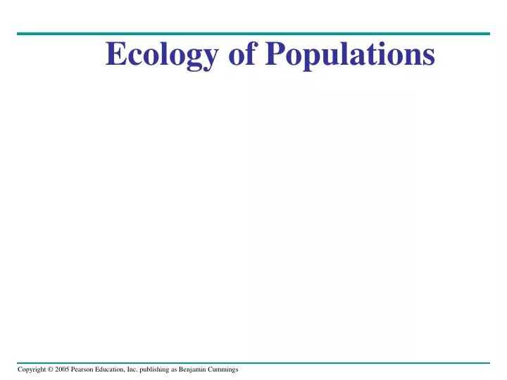 ecology of populations n.