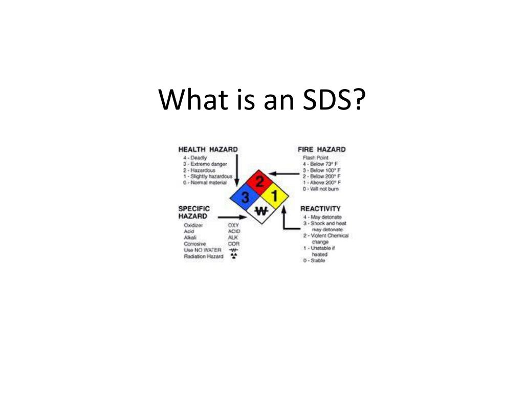 A document that contains info. Material Safety Data Sheet Powerpoint Presentation : PPT - What is an SDS? PowerPoint Presentation, free ...