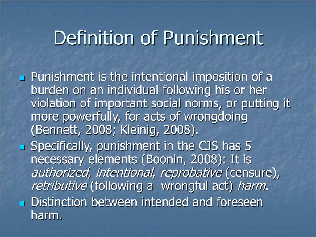 presentation punishment definition