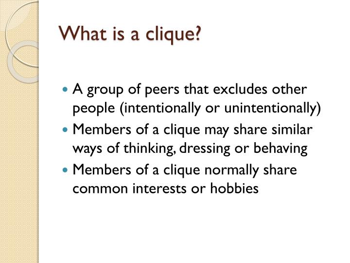 PPT - Cliques PowerPoint Presentation - ID:6611061 PPT - Cliques PowerPoint Presentation - ID:6611061