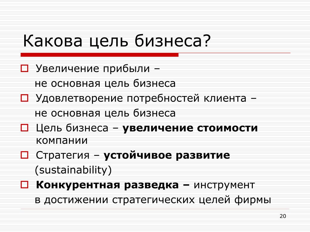 Главная цель бизнес плана это тест