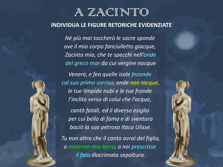 A Se Stesso Foscolo Figure Retoriche